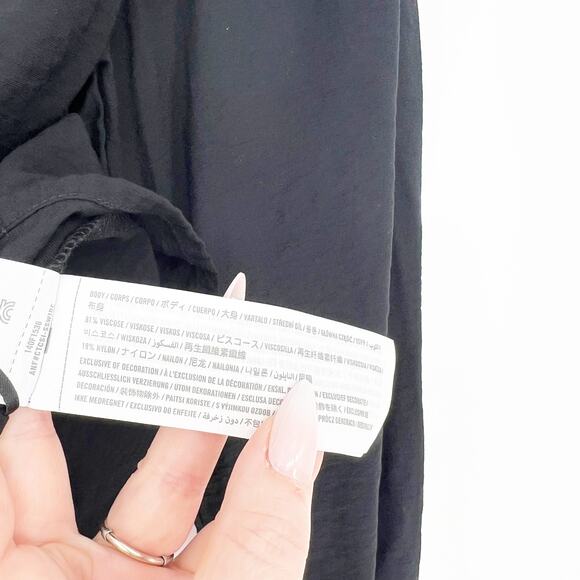 Abercrombie & Fitch Square Neck Blouse XS Black - Picture 6 of 6